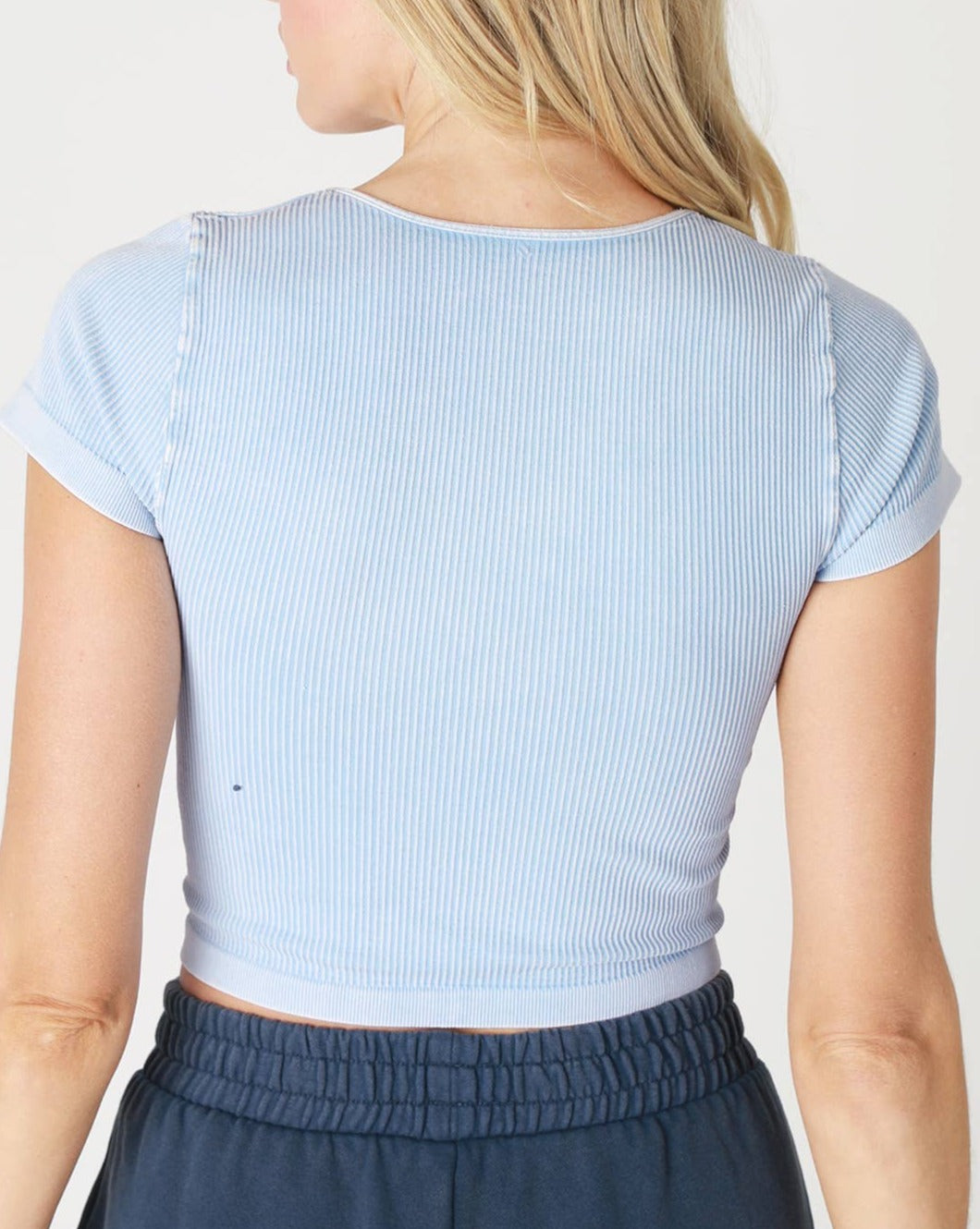 Vintage Crew Neck Crop Tee