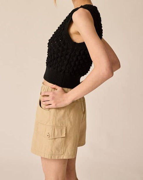 Textured Knit Cropped Top