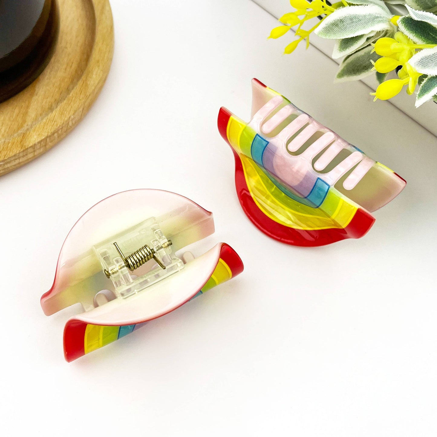 Rainbow Claw Hair Clip