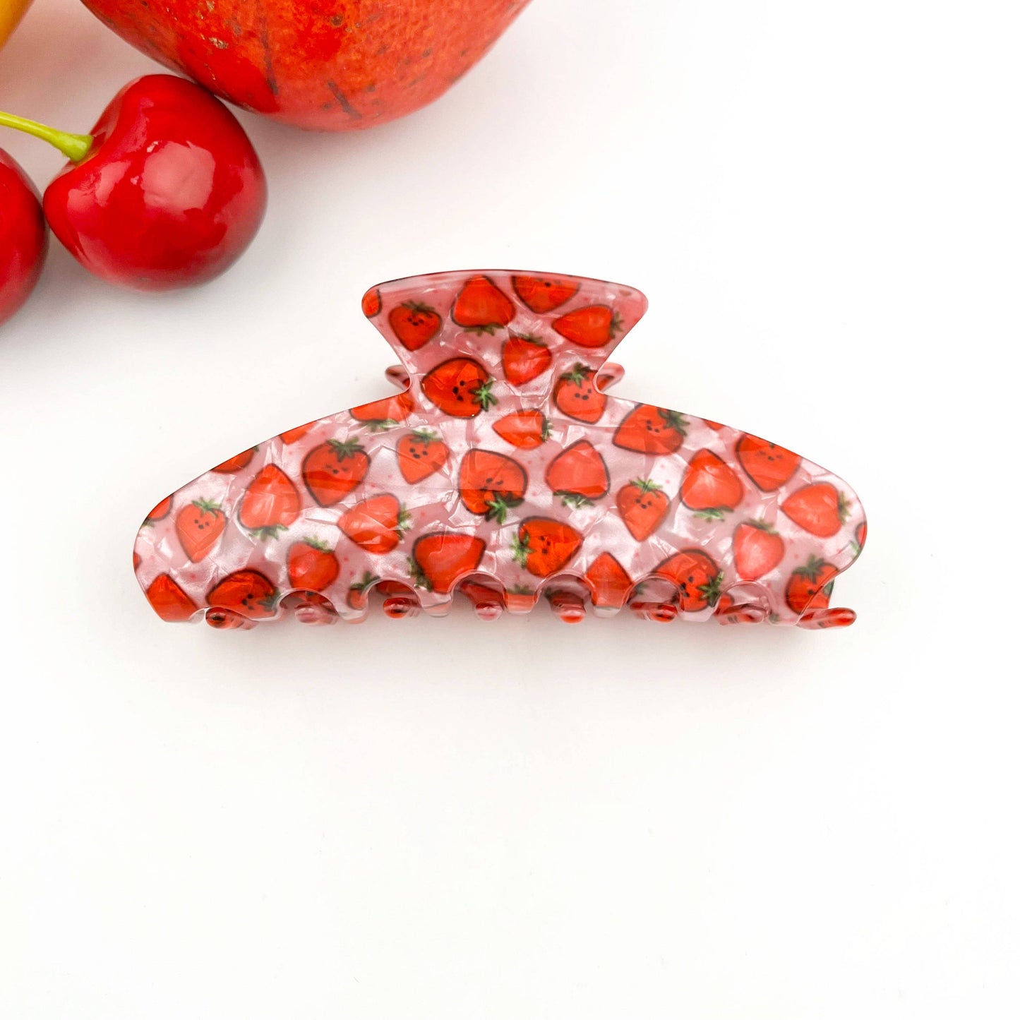 Fruity Hair Clip, Cherry & Strawberry Hair Claw Clip
