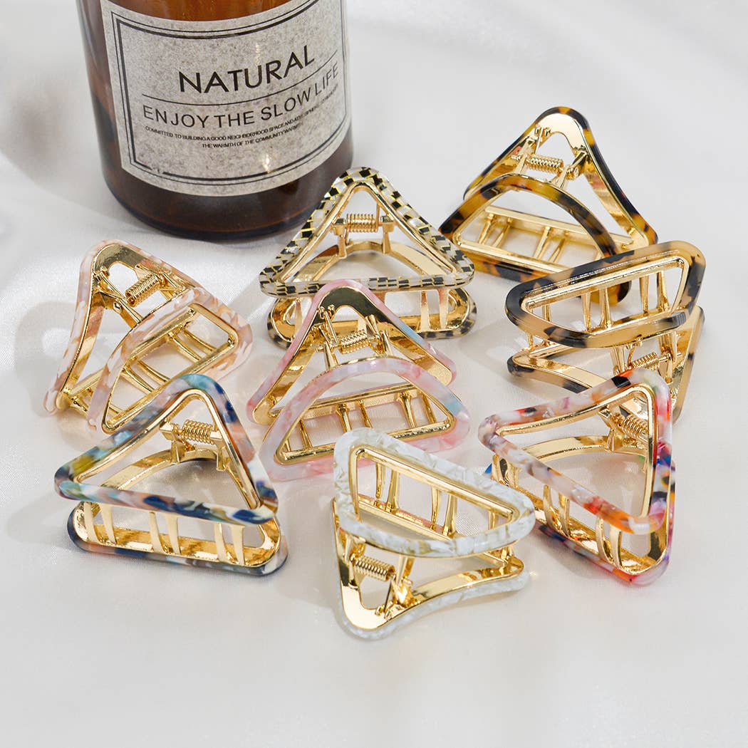French Minimalist Triangular Claw Clip, Eco-Friendly