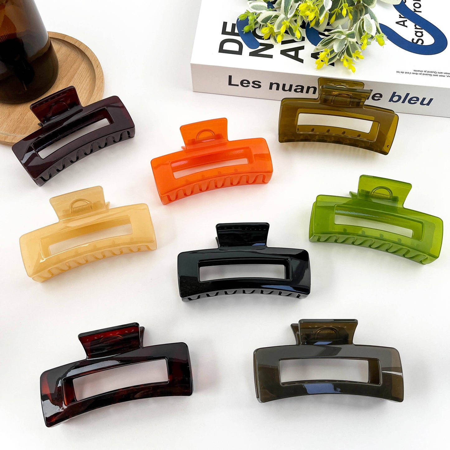 4.13'' Rectangular Hair Clip,Classic Claw Clip