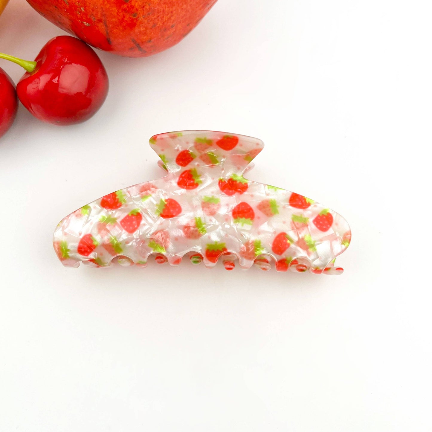 Fruity Hair Clip, Cherry & Strawberry Hair Claw Clip
