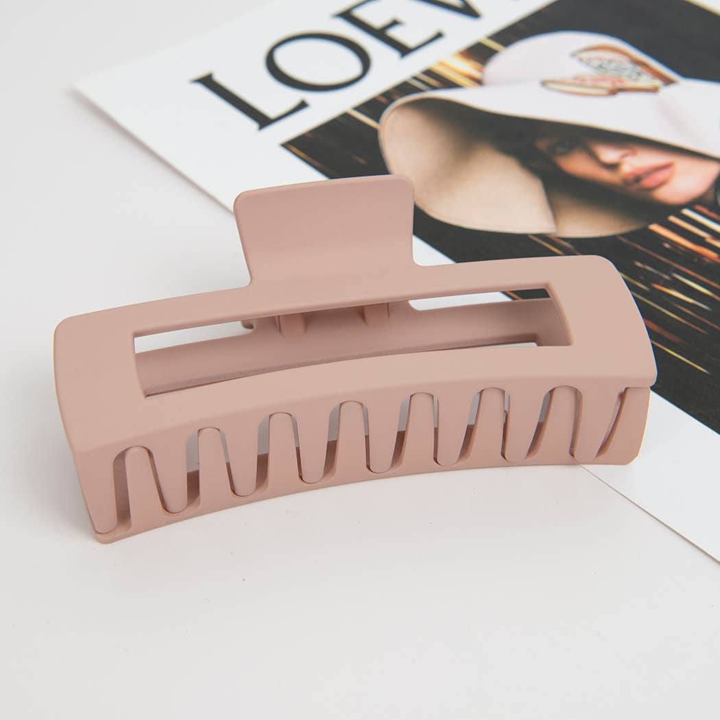 4.92'' Matte Rectangle Large Hair Claw Clips