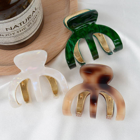 2.16'' Small Pumpkin Acetate Hair Claw Clip, Eco-Friendly
