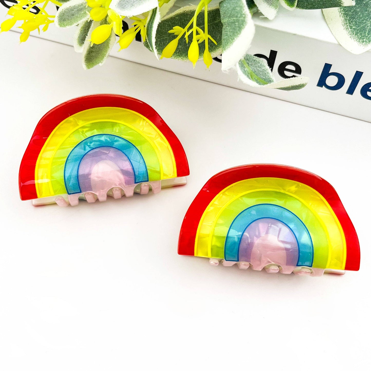 Rainbow Claw Hair Clip