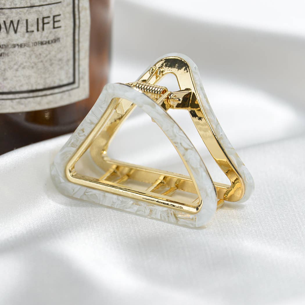 French Minimalist Triangular Claw Clip, Eco-Friendly