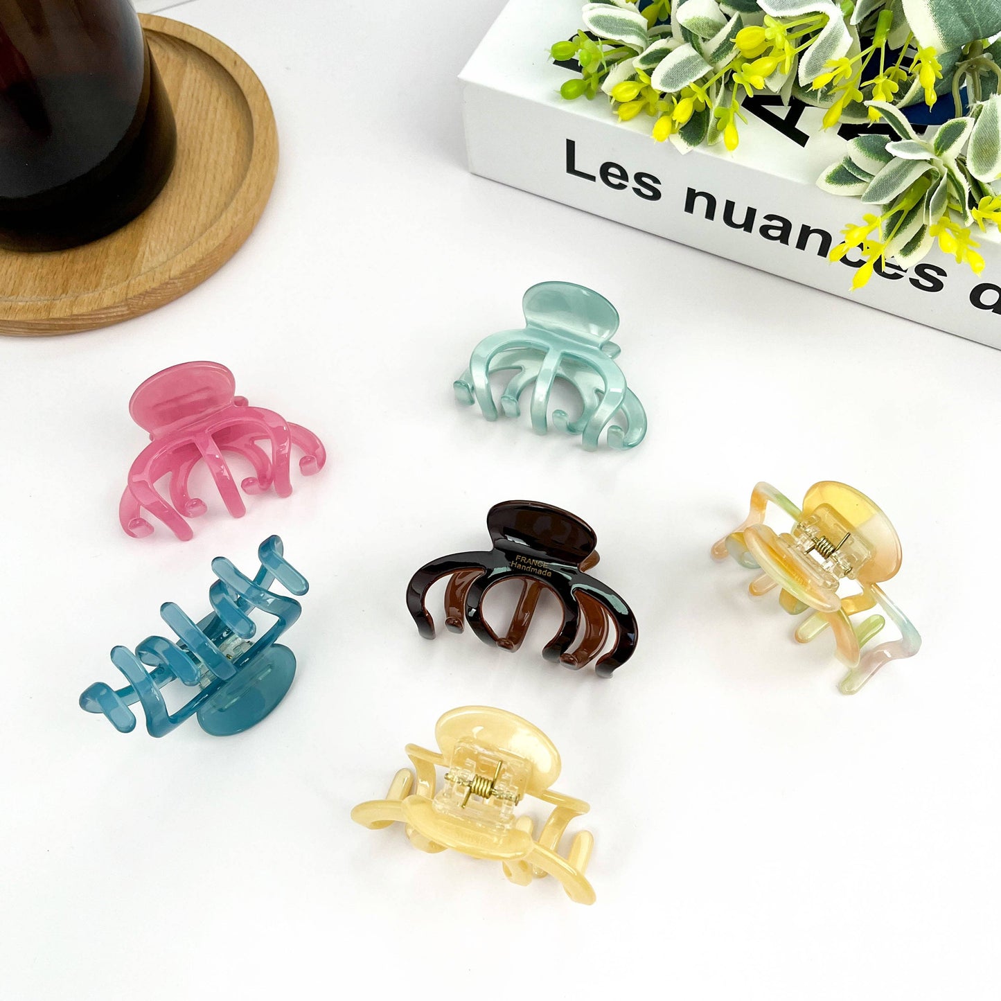 2.16'' Small Pumpkin Acetate Hair Claw Clip, Eco-Friendly
