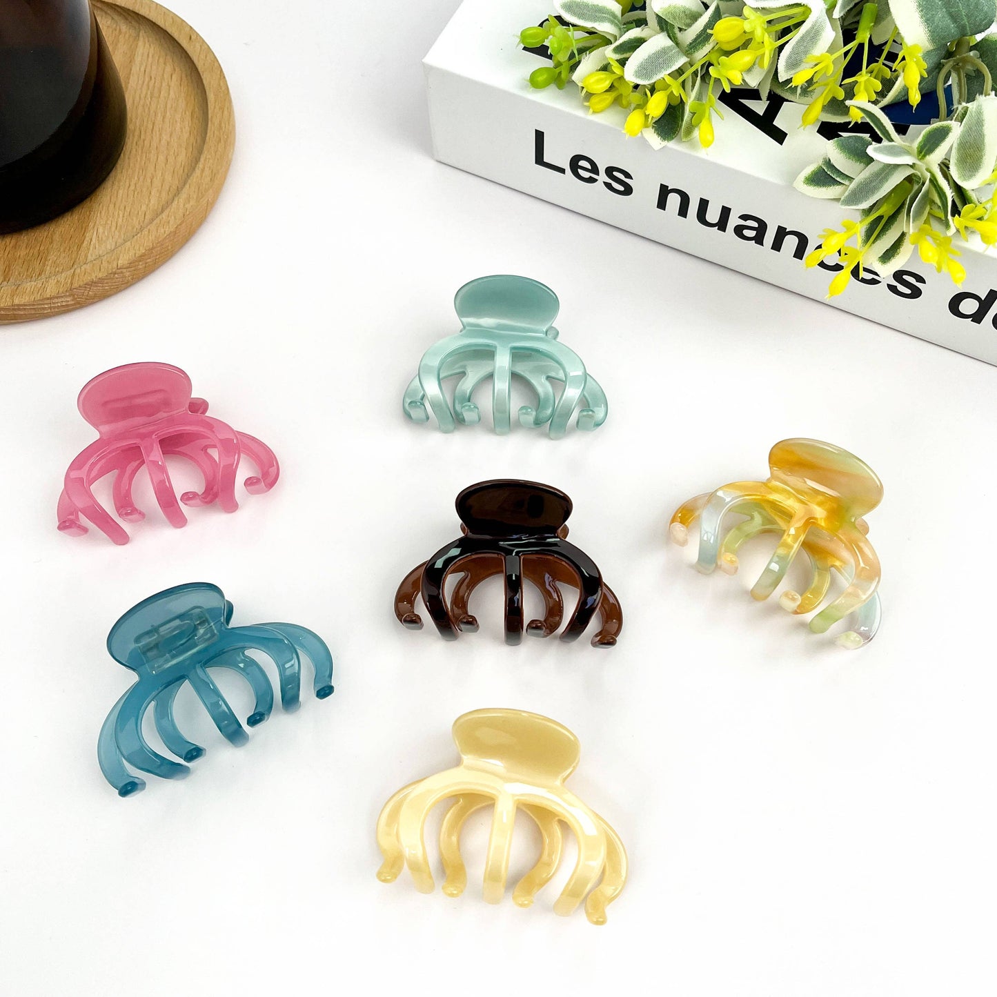 2.16'' Small Pumpkin Acetate Hair Claw Clip, Eco-Friendly