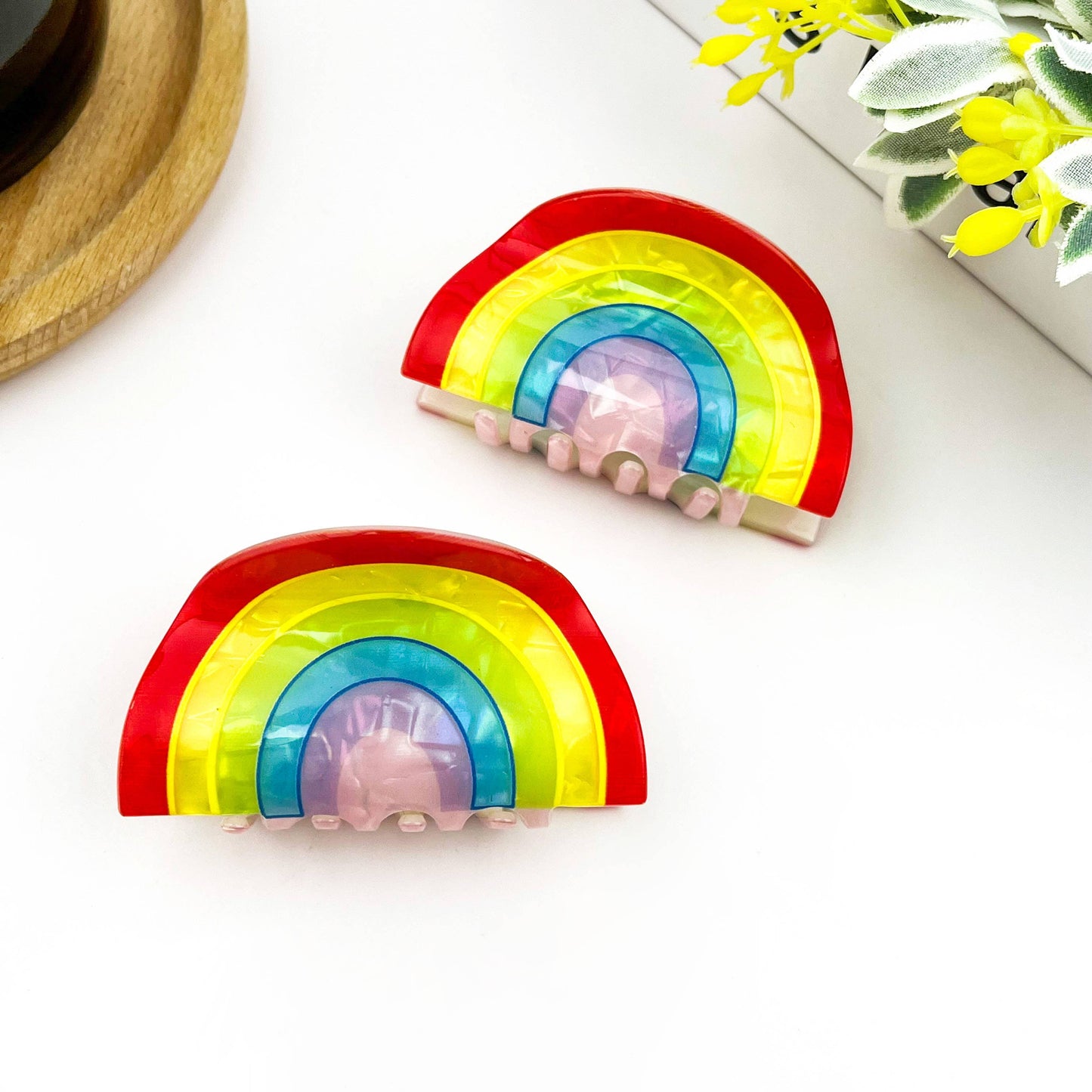 Rainbow Claw Hair Clip