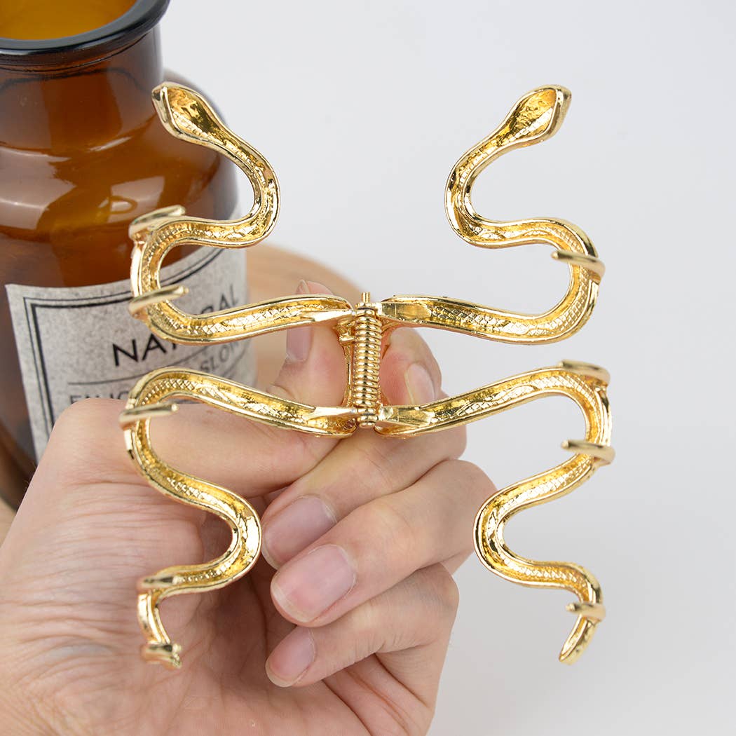 4.13'' Goth Snake-Shaped Hair Claw Clip