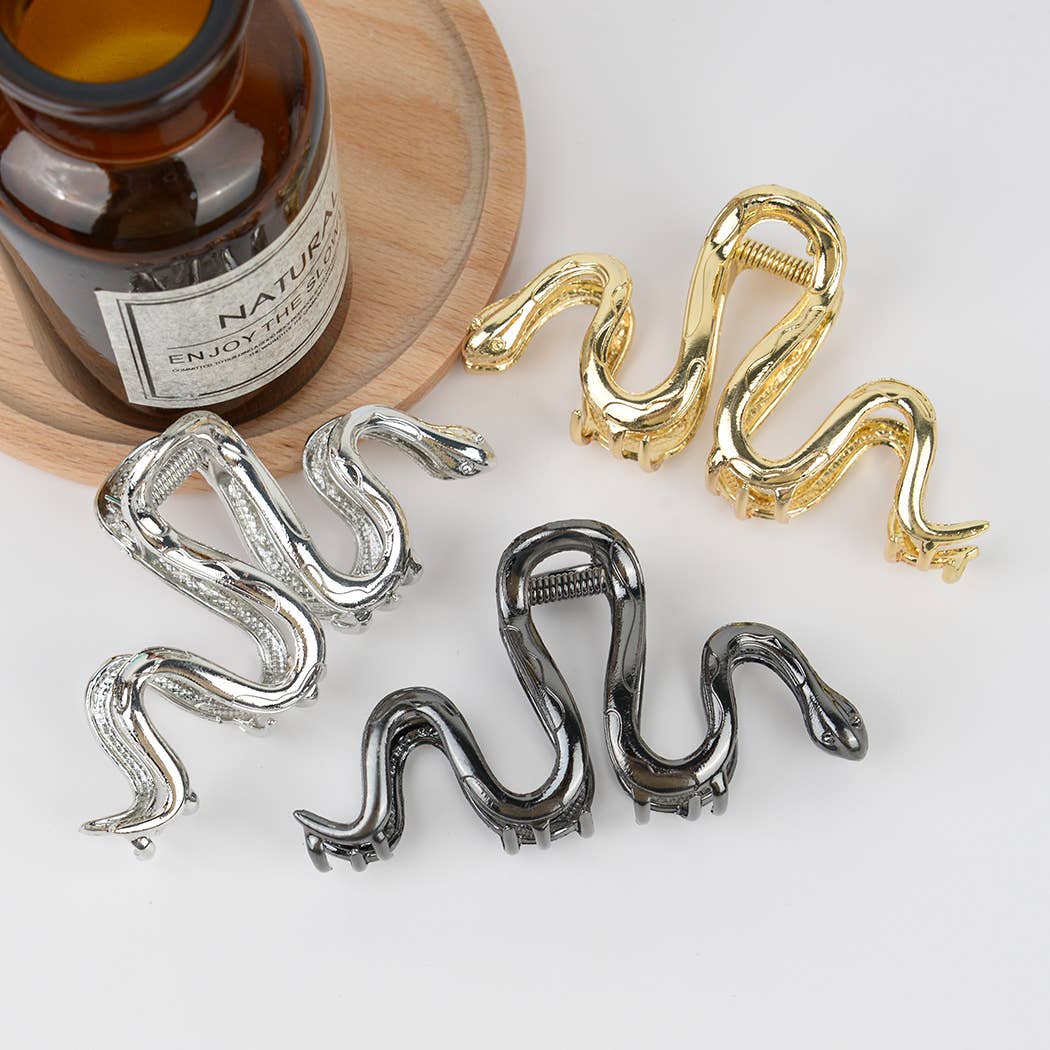 4.13'' Goth Snake-Shaped Hair Claw Clip