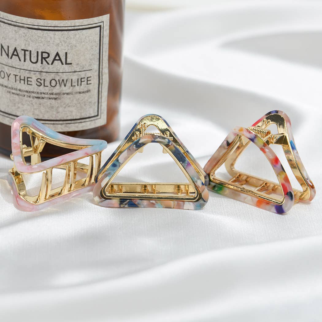French Minimalist Triangular Claw Clip, Eco-Friendly