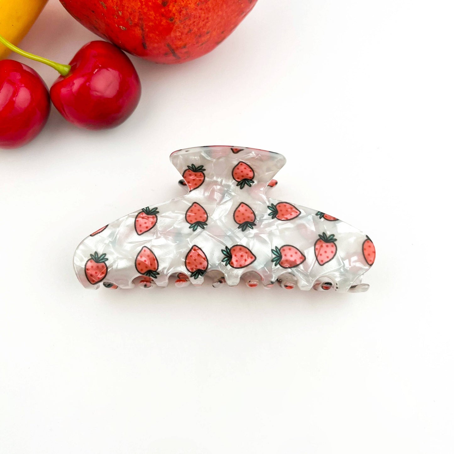 Fruity Hair Clip, Cherry & Strawberry Hair Claw Clip
