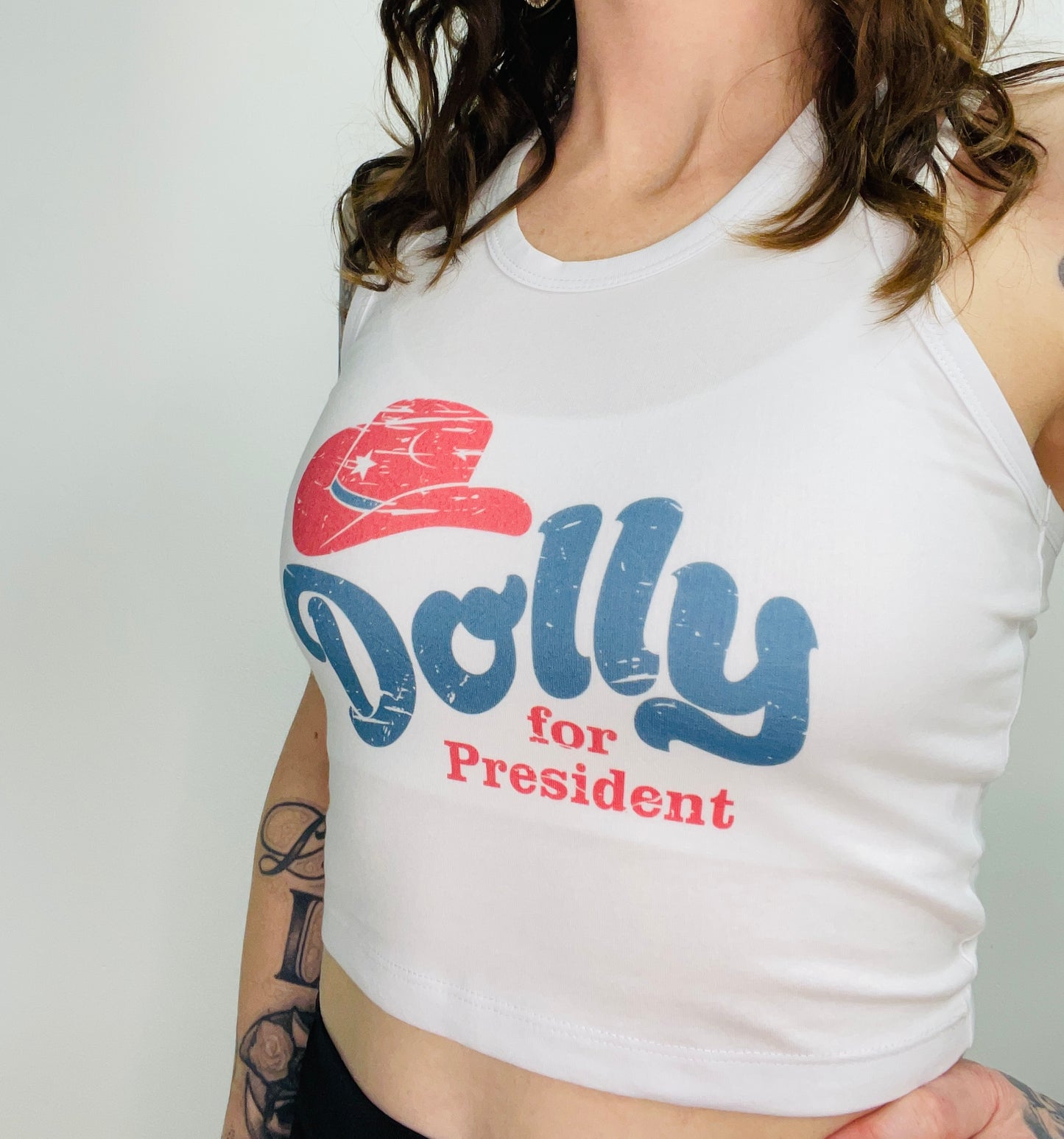 D for President Crop Tank Top