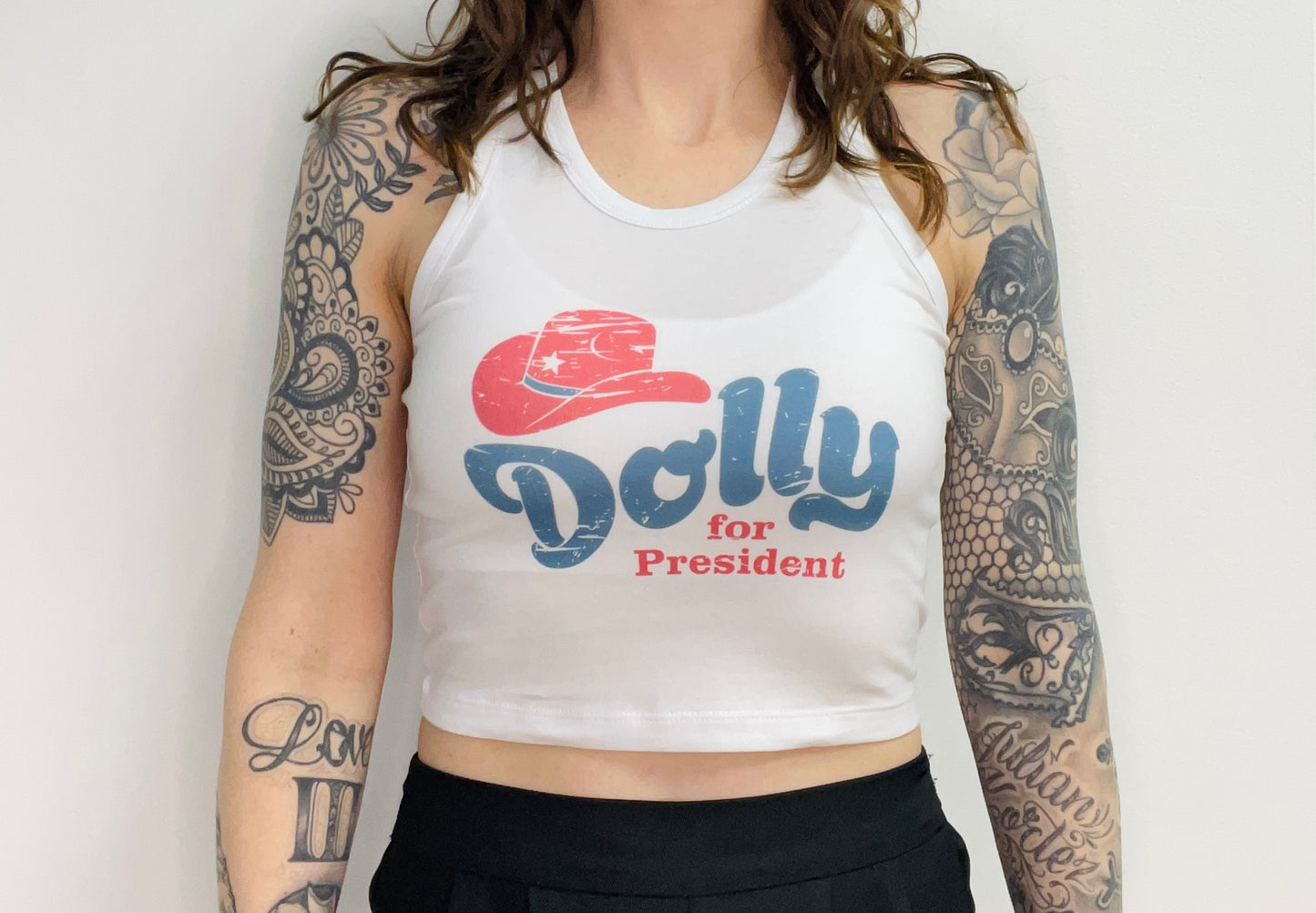 D for President Crop Tank Top