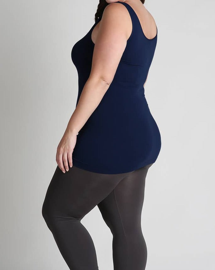 Tank Top : Navy Blue | Plus Size