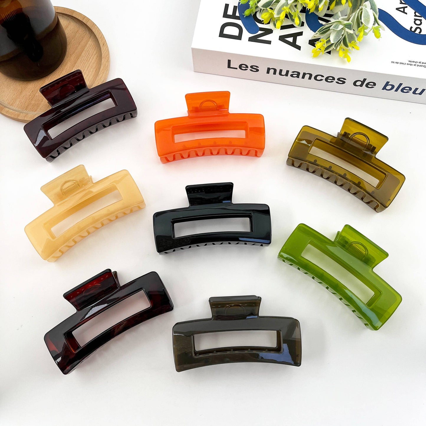 4.13'' Rectangular Hair Clip,Classic Claw Clip