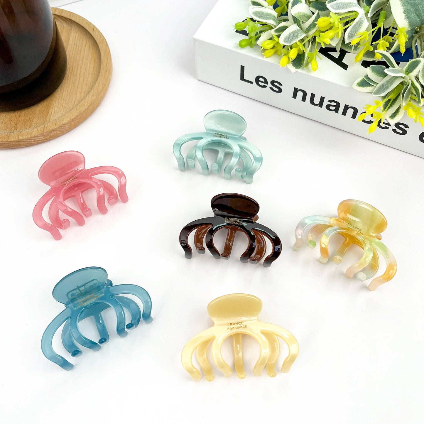 2.16'' Small Pumpkin Acetate Hair Claw Clip, Eco-Friendly