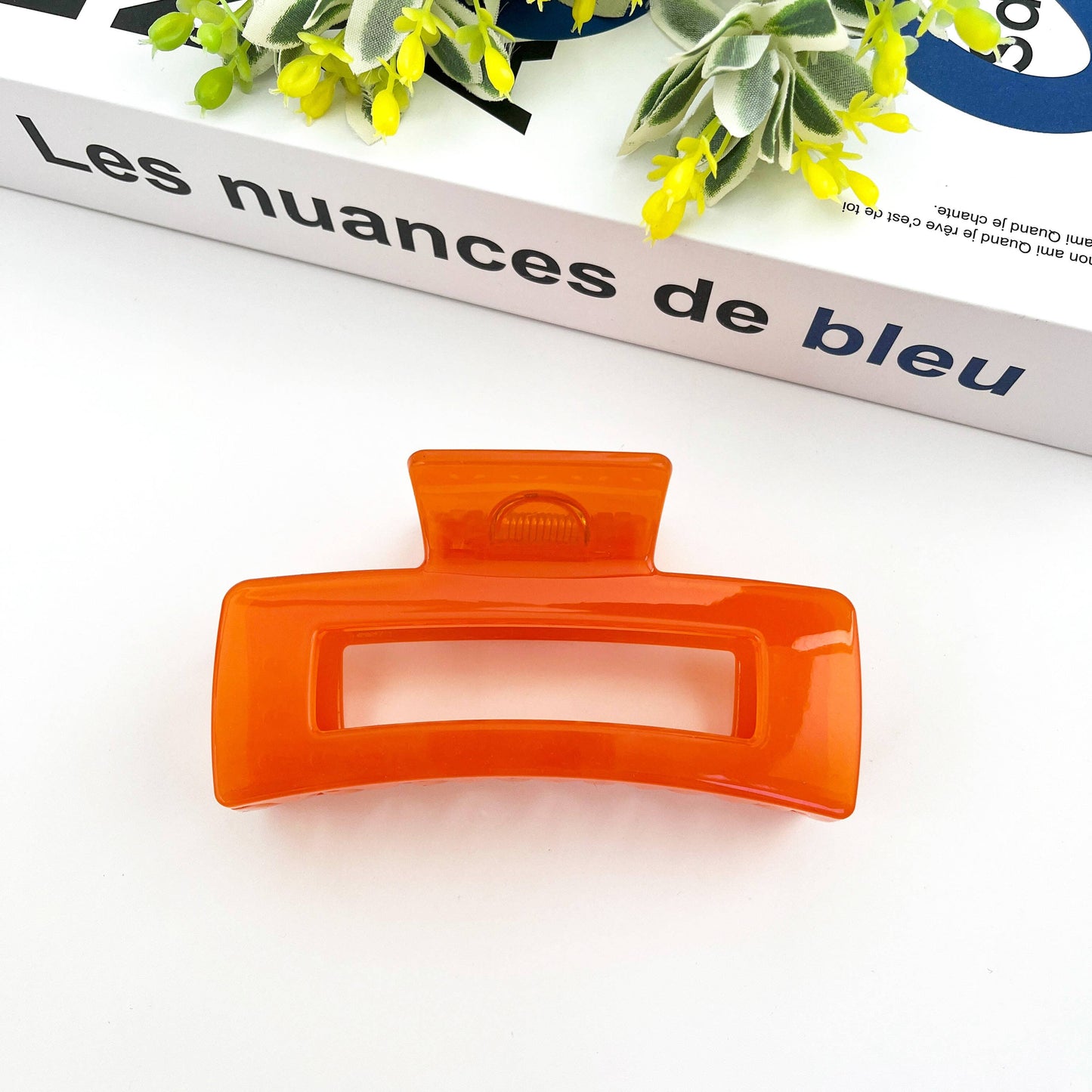 4.13'' Rectangular Hair Clip,Classic Claw Clip