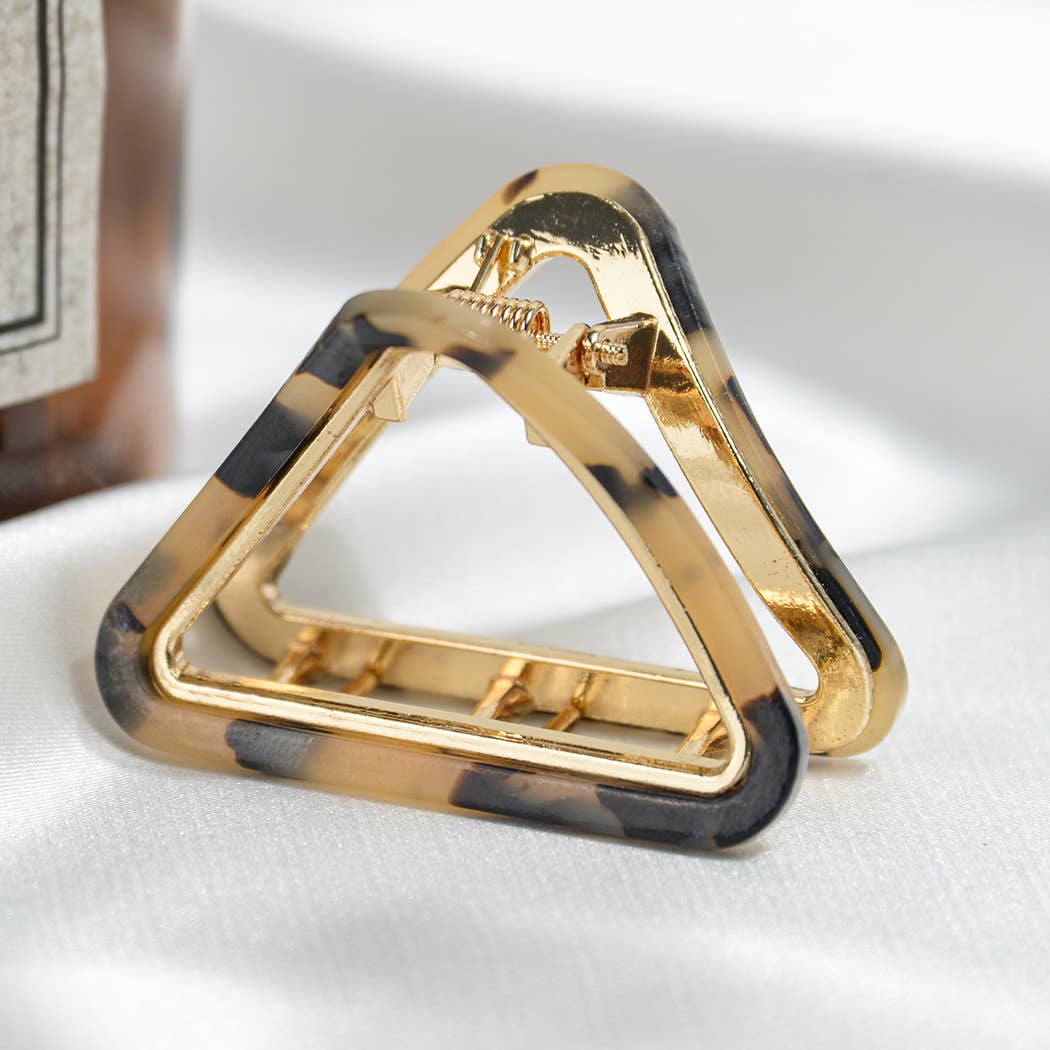 French Minimalist Triangular Claw Clip, Eco-Friendly