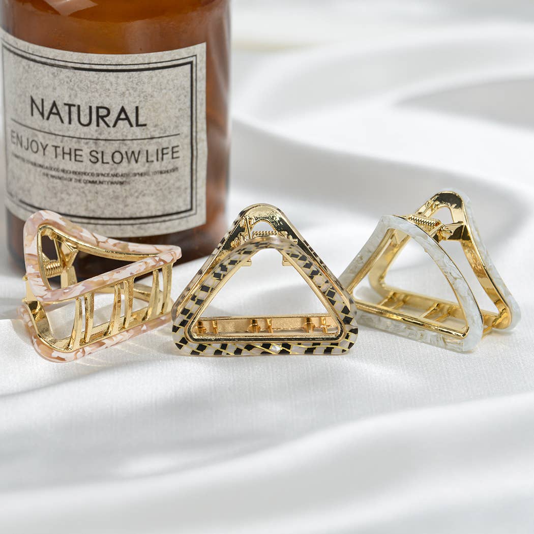 French Minimalist Triangular Claw Clip, Eco-Friendly