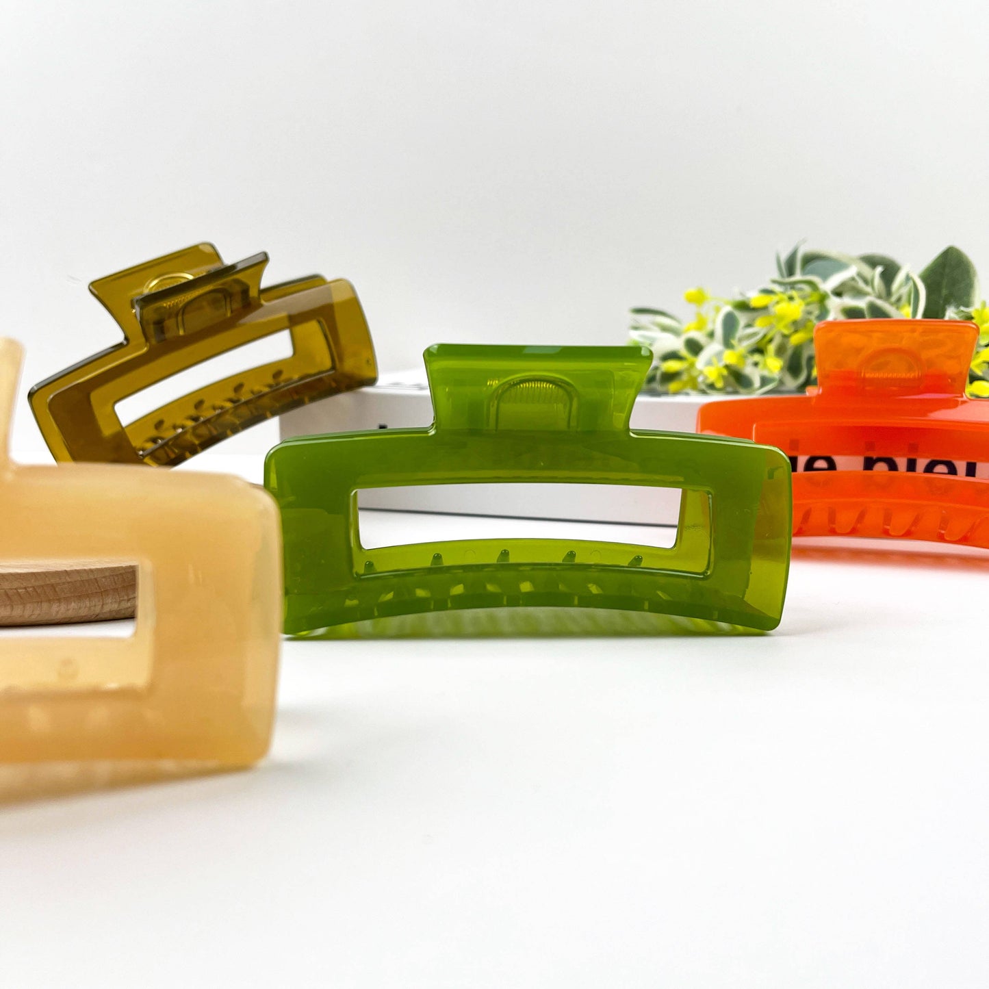4.13'' Rectangular Hair Clip,Classic Claw Clip
