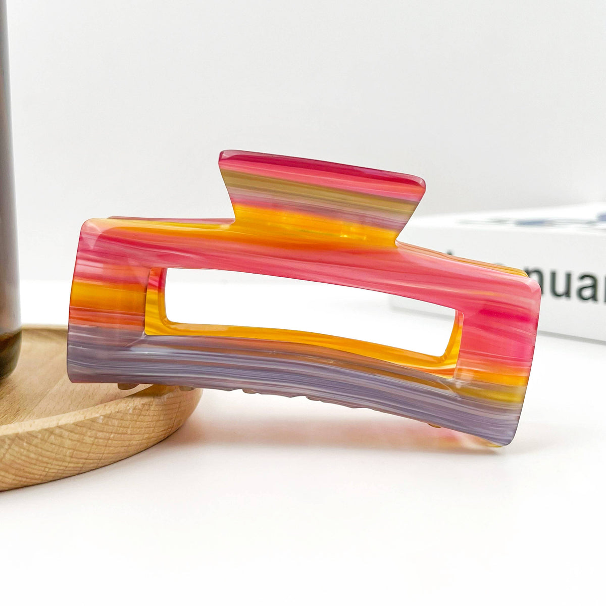 Rectangular Acetate Hair Claw, Premium Quality Hair Clip